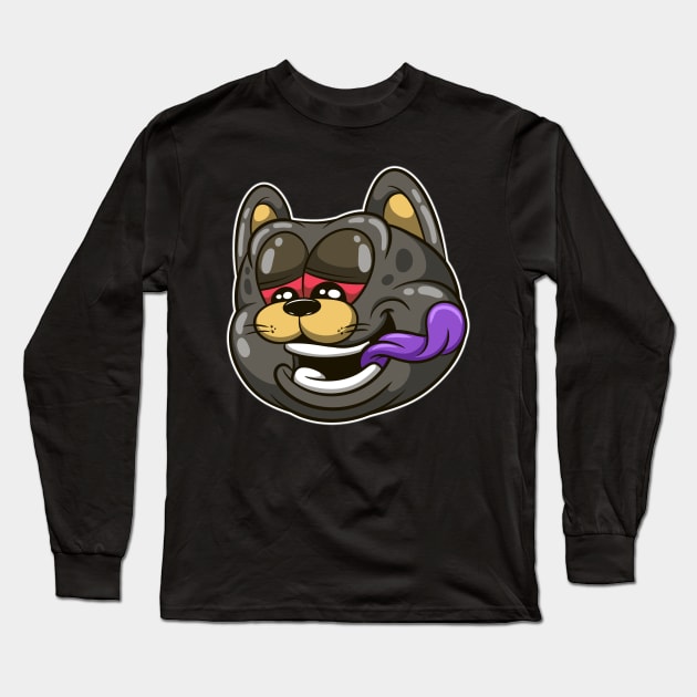 hangover animal cartoon Long Sleeve T-Shirt by Behold Design Supply